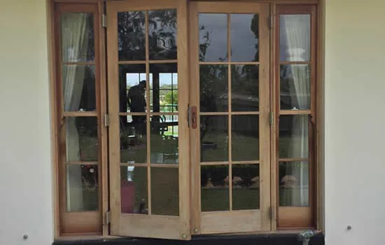 Painted timber French doors